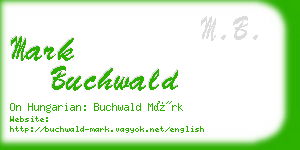 mark buchwald business card